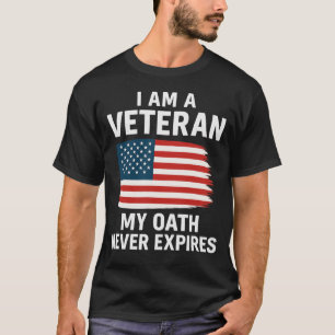 Camiseta Eu Sou um Veterano Meu Juramento Nunca Expira Cami