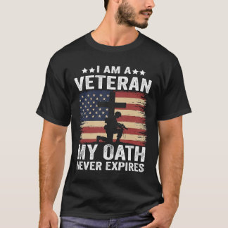 Camiseta Eu sou um veterano Meu juramento nunca expira pres
