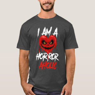 Camiseta Eu Sou um Viciado em Horror Filmes de Terror Sangu
