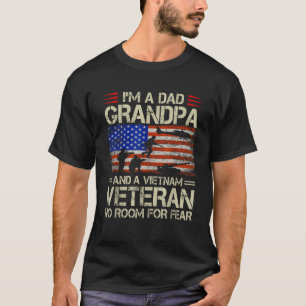 Camiseta Eu sou um vovô Pai e um veterano do Vietnã.