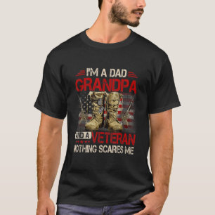 Camiseta Eu sou um vovô Pai e um viciado em bandeira americ