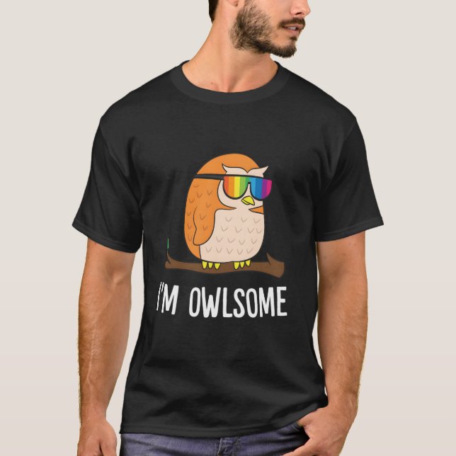 Camiseta EU Sou uma Ave Owlsome Adoro Coruja (Frente)