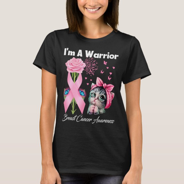 Camiseta Eu sou uma borboleta de consciência de Cancer de m (Frente)