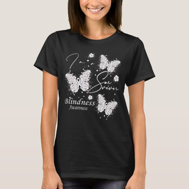 Camiseta Eu sou uma borboleta de consciência de sobrevivênc (Frente)