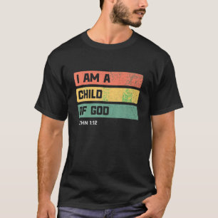 Camiseta Eu sou uma Criança de Deus Bíblia cristã Verse Joh