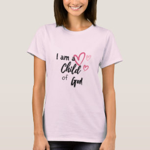 Camiseta Eu sou uma Criança de Deus Christian Faith T- Sh