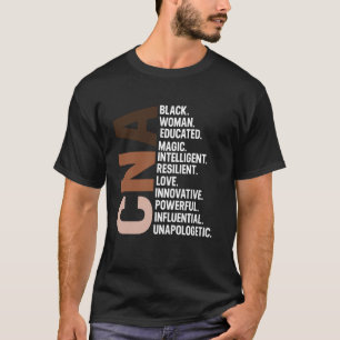 Camiseta Eu Sou Uma Enfermeira CNA Negra Afro Mulher Histór