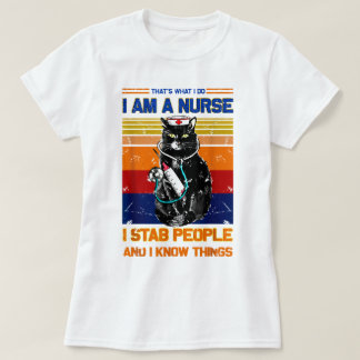 Camiseta Eu Sou Uma Enfermeira De Gatos Eu Faço Pessoas Eu 