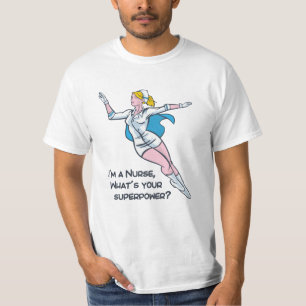 Camiseta Eu sou uma enfermeira qual é o seu superpoder