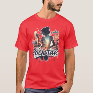 Camiseta Eu Sou Uma Estrela do Rock Rap Música Lisa Yaowara