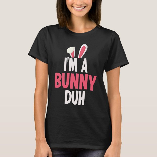Camiseta Eu sou uma fantasia de Halloween Bunny Duh (Frente)
