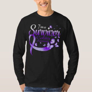 Camiseta Eu sou uma fita de reconhecimento à colite sobrevi