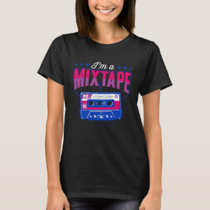 Camiseta Eu sou uma fita mista de cores do orgulho bissexua