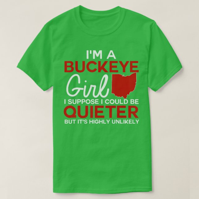 Camiseta Eu Sou Uma Garota De Buckeye Shirt Ohio State Para (Frente do Design)
