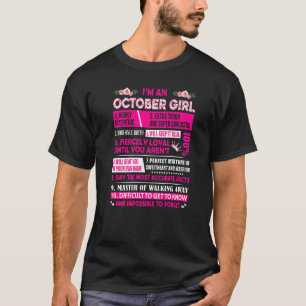 Camiseta Eu Sou Uma Garota De Outubro Eu Sou Uma Pessoa Ipe