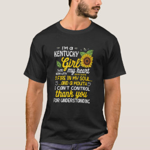 Camiseta Eu sou uma garota do Kentucky Eu estava nascer com