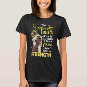 Camiseta Eu Sou Uma Garota Escorpião Bday Eu Posso Fazer Qu