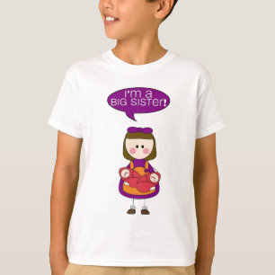 Camiseta eu sou uma irmã mais velha (as meninas gêmeas)