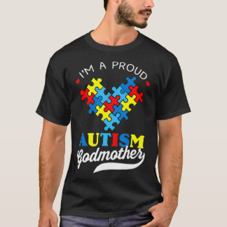 Camiseta Eu sou uma madrinha orgulhosa Autismo Sensibilizaç