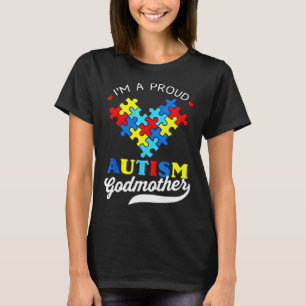 Camiseta Eu sou uma madrinha orgulhosa Autismo Sensibilizaç