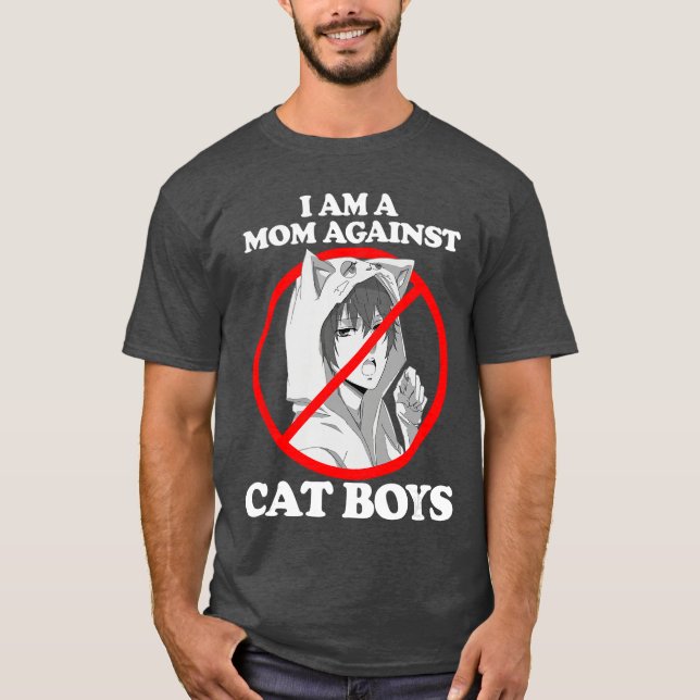 Camiseta Eu Sou Uma Mãe Contra Presente de Meninos Gato (Frente)