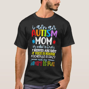 Camiseta Eu Sou Uma Mãe de Autismo Conscientização do Autis