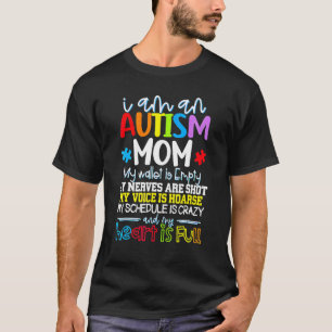 Camiseta Eu Sou Uma Mãe de Autismo Conscientização do Autis