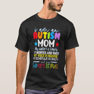 Camiseta Eu Sou Uma Mãe de Autismo Meu Cofre Está Vazio