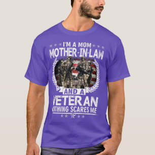 Camiseta Eu sou uma mãe motherinlaw e um veterano nada assu