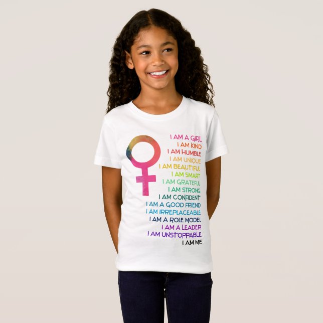 Camiseta Eu sou uma menina (Frente Completa)