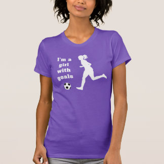 Camiseta Eu sou uma menina com o t-shirt do futebol dos