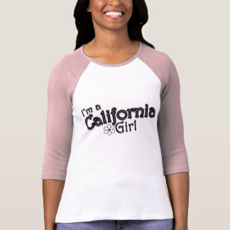 Camiseta Eu sou uma menina de Califórnia, flor, t-shirt