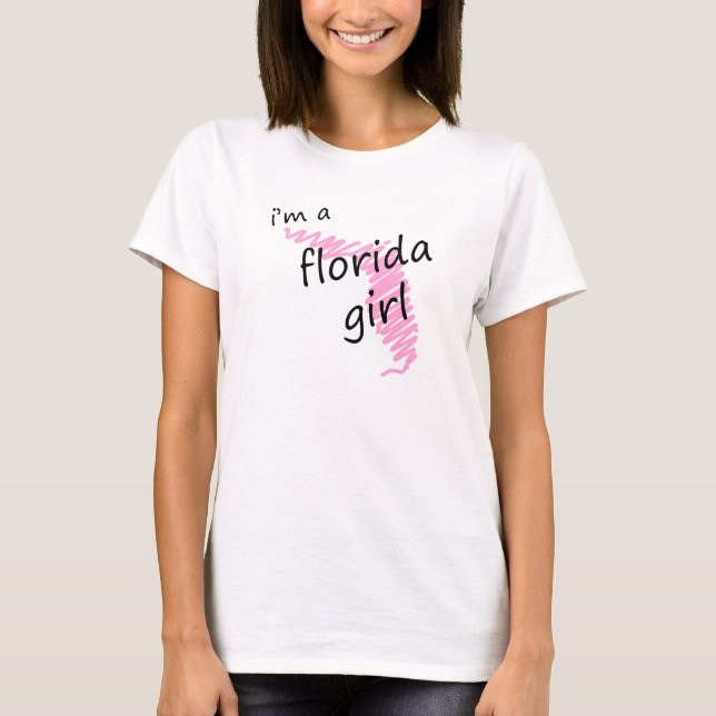 Camiseta Eu sou uma menina de Florida (Frente)