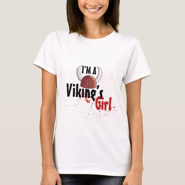 Camiseta Eu sou uma menina de Viking (Frente)