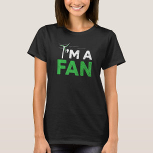 Camiseta Eu sou uma moinho de vento de energia renovável