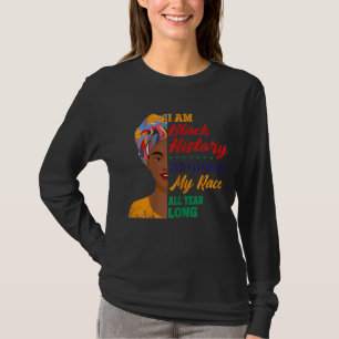 Camiseta Eu sou uma mulher poderosa história negra - Histór