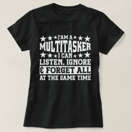 Camiseta Eu sou uma multitarefa engraçada, medalha sarcásti