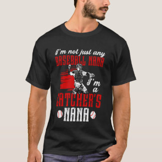 Camiseta Eu Sou Uma Nana de Apanhador de Beisebol de Um Apa