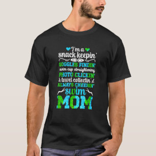 Camiseta Eu sou uma Natação Mãe Nadadora Mãe Nadando Mãe Sw