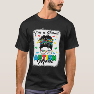 Camiseta Eu Sou Uma Orgulhosa Mãe de Autismo Mãe Mamãe Mulh
