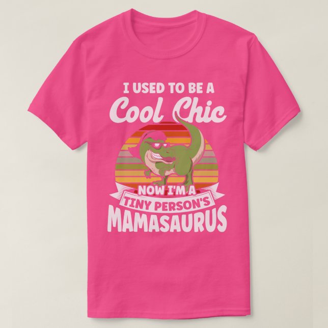 Camiseta Eu Sou Uma Pequena Pessoa Mamasaurus T Rex Familia (Frente do Design)
