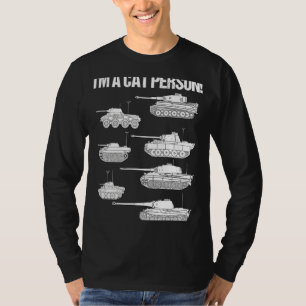 Camiseta Eu Sou Uma Pessoa de Gato Alemães Gatos Tanques De