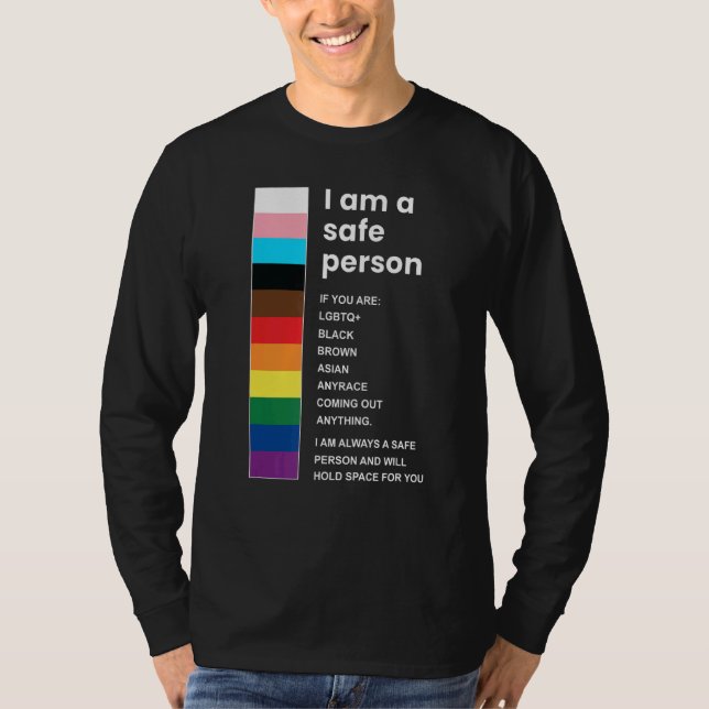Camiseta Eu Sou Uma Pessoa Segura Lgbt Orgulho gay (Frente)