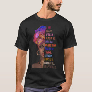 Camiseta Eu sou uma poderosa mulher negra negra forte afric