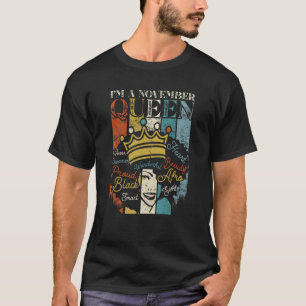 Camiseta Eu sou uma Rainha Negra de Novembro, Nascer em N