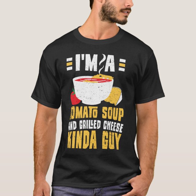 Camiseta Eu sou uma sopa de tomate e um queijo grelhado tip (Frente)
