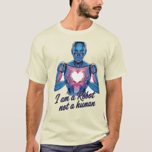Camiseta Eu sou uma t-shirt de robô de pintura