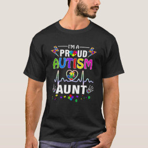 Camiseta Eu sou uma tia Autismo Orgulhosa Women Girls Hea