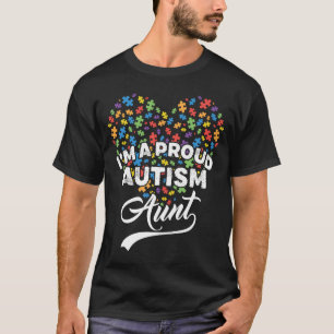 Camiseta Eu sou uma tia Autismo, tia Autismo Quebra-cabeça