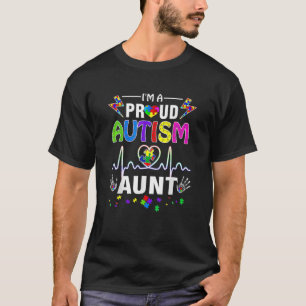 Camiseta Eu sou uma tia autista orgulhosa, mulher, mulher,